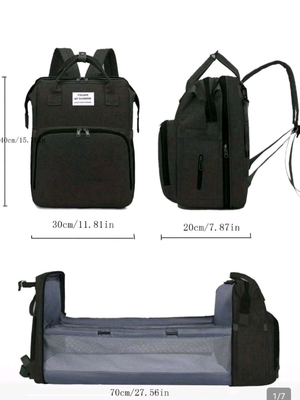 Baby BackPack And Bed Convertible Backpack with Side Pocket.